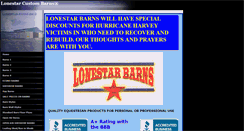 Desktop Screenshot of lonestarcustombarns.com