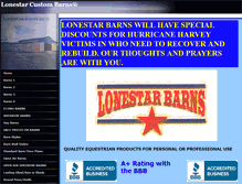 Tablet Screenshot of lonestarcustombarns.com